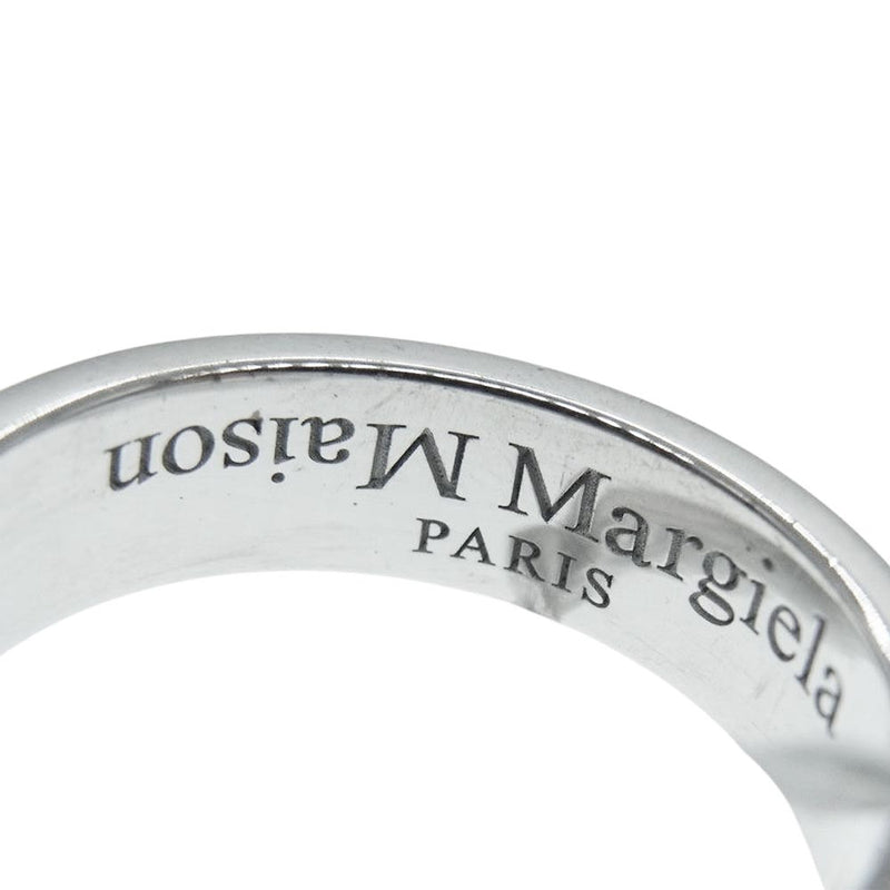 MAISON MARGIELA メゾンマルジェラ SM1UQ0004 S12698 LOGO RING NARROW シルバー925 ロゴ リング シルバー系 18号【極上美品】【中古】