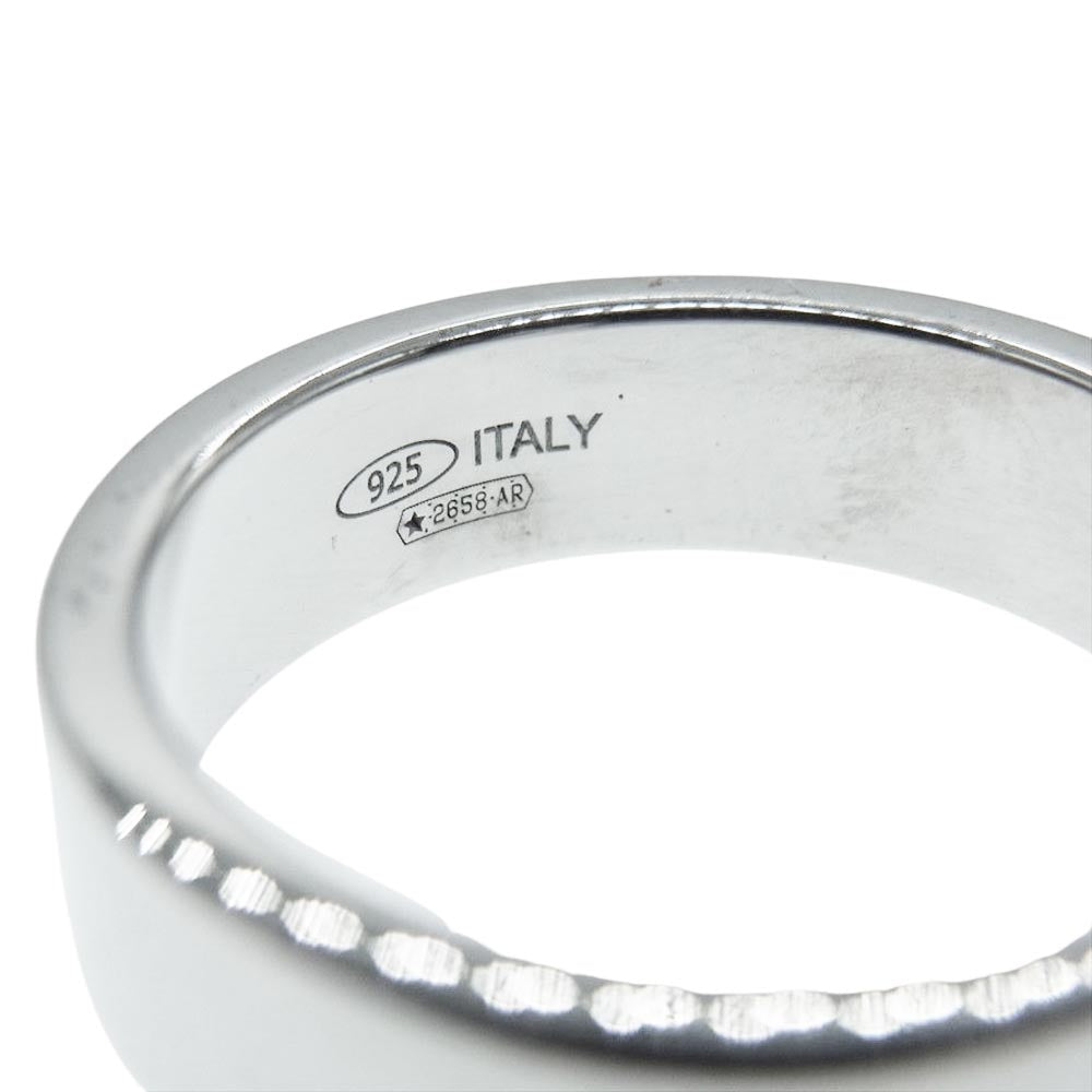 MAISON MARGIELA メゾンマルジェラ SM1UQ0004 S12698 LOGO RING NARROW シルバー925 ロゴ リング シルバー系 18号【極上美品】【中古】