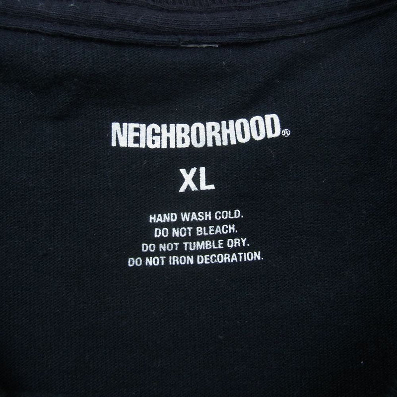 NEIGHBORHOOD ネイバーフッド ロゴプリント 半袖 クルーネック Tシャツ ブラック系 XL【中古】