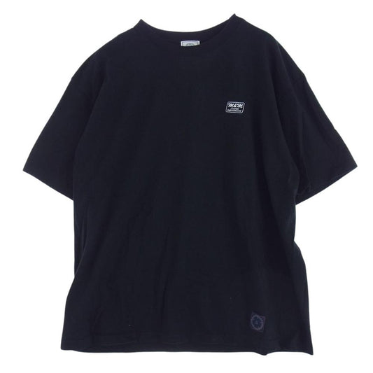 エムアンドエムカスタムパフォーマンス PRINT S/S TEE ロゴ刺繍 バック プリント 半袖 Tシャツ ブラック系 XL【中古】