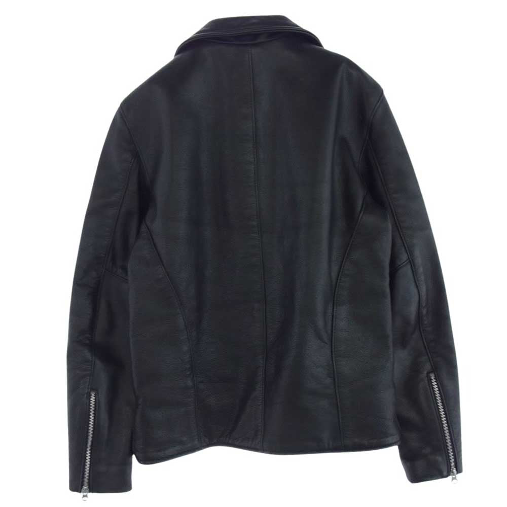 VANSON バンソン C2 別注 ダブルライダース スリムフィット ソフト カウレザー ジャケット ブラック系 36【中古】