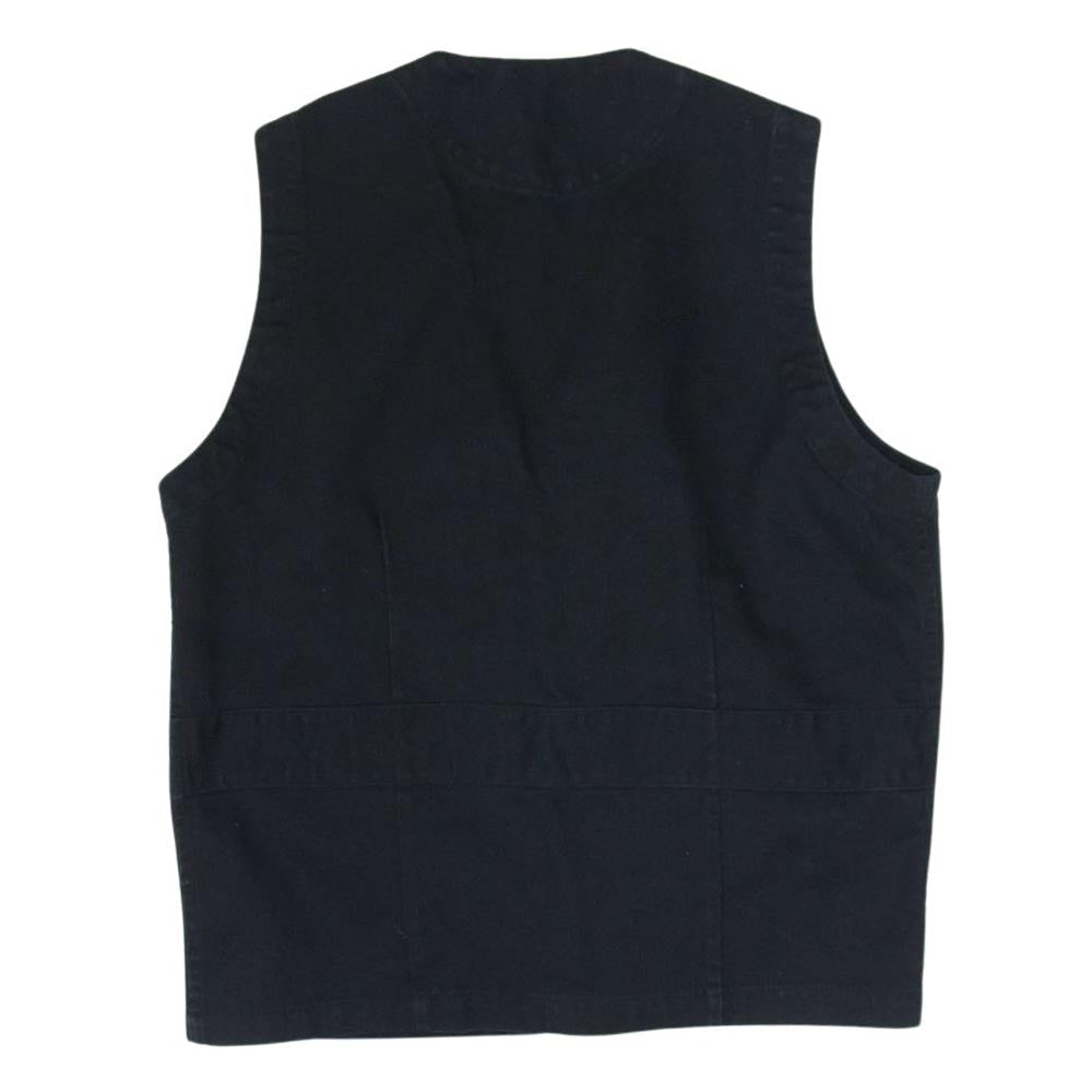 アットダーティー WORKERS VEST コットン 日本製 無地 ワーカーズ ベスト ブラック系 XL【中古】