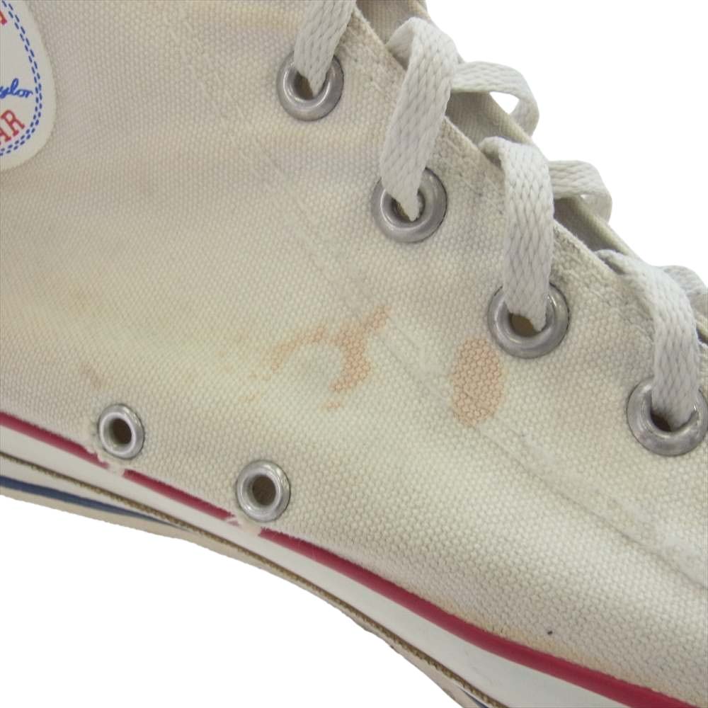 CONVERSE コンバース ヴィンテージ 80s ALL STAR キャンバス ハイ スニーカー オフホワイト系【中古】