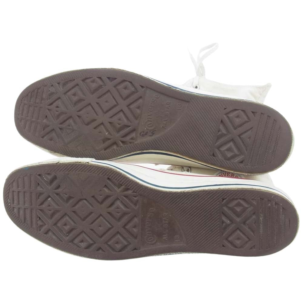 CONVERSE コンバース ヴィンテージ 80s ALL STAR キャンバス ハイ スニーカー オフホワイト系【中古】