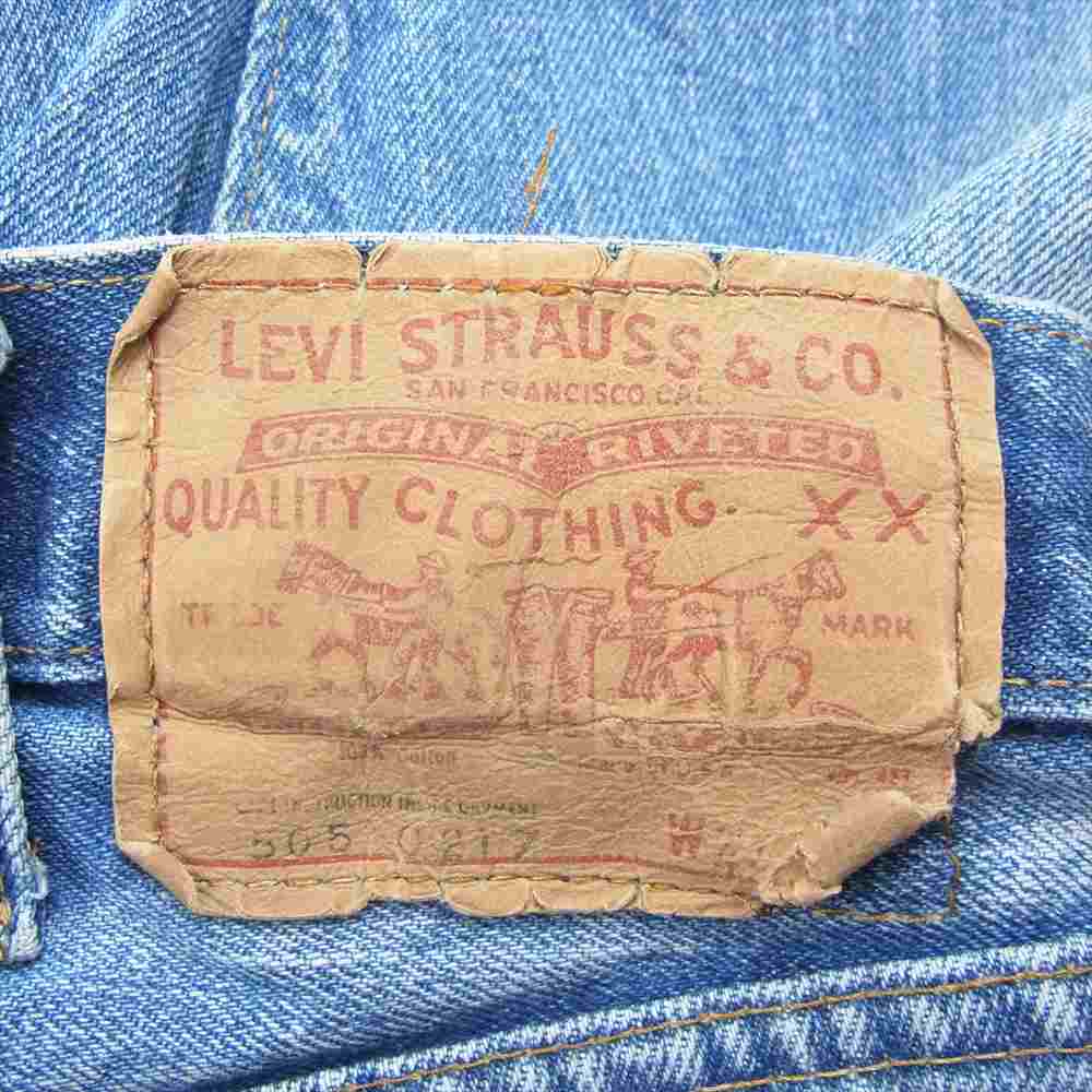 Levi's リーバイス ヴィンテージ オリジナル 70s 76年製 505 スモールe 66前期 ボタン裏刻印8 TALON42 デニム パンツ インディゴブルー系【中古】