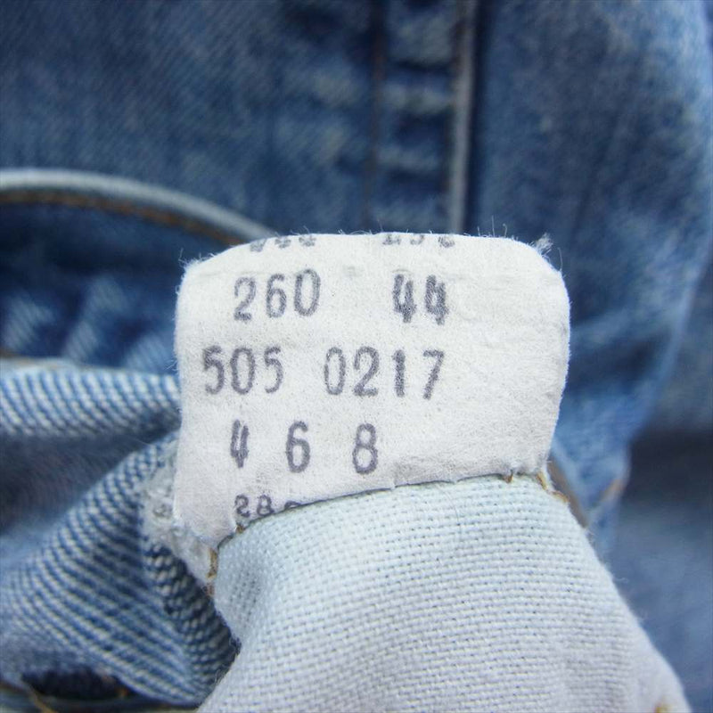 Levi's リーバイス ヴィンテージ オリジナル 70s 76年製 505 スモールe 66前期 ボタン裏刻印8  TALON42 デニム パンツ インディゴブルー系【中古】