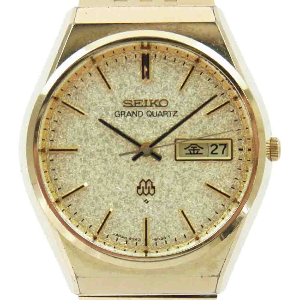 SEIKO セイコー 9943-8020 GRAND QUARTZ グランド クォーツ 雪目文字盤  ゴールド  アナログ 腕時計 ゴールド系【中古】