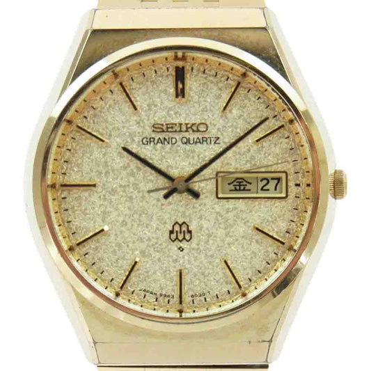 SEIKO セイコー 9943-8020 GRAND QUARTZ グランド クォーツ 雪目文字盤  ゴールド  アナログ 腕時計 ゴールド系【中古】