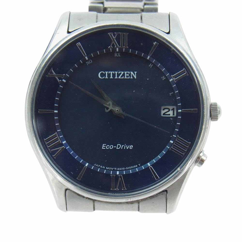 CITIZEN シチズン H415-S112907 エコドライブ ソーラー アナログ 腕時計 シルバー系【中古】