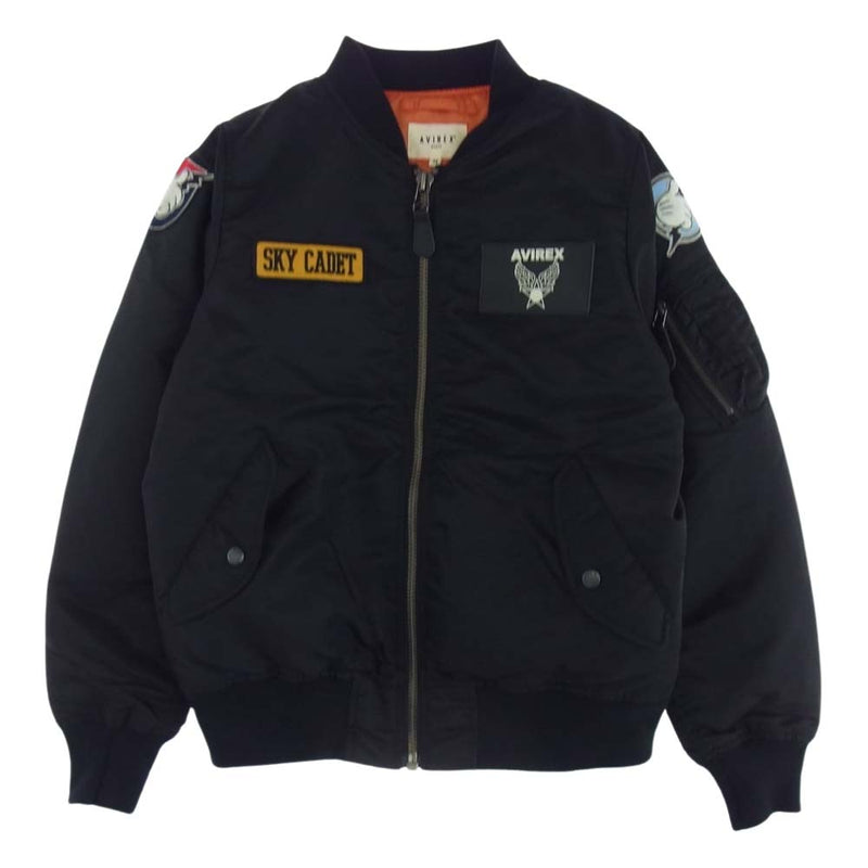 AVIREX アヴィレックス Disney Collection L-FLIGHT JACKET MICKEY MA-1 ディズニーコレクション フライトジャケット ミッキー ブラック系 M【中古】