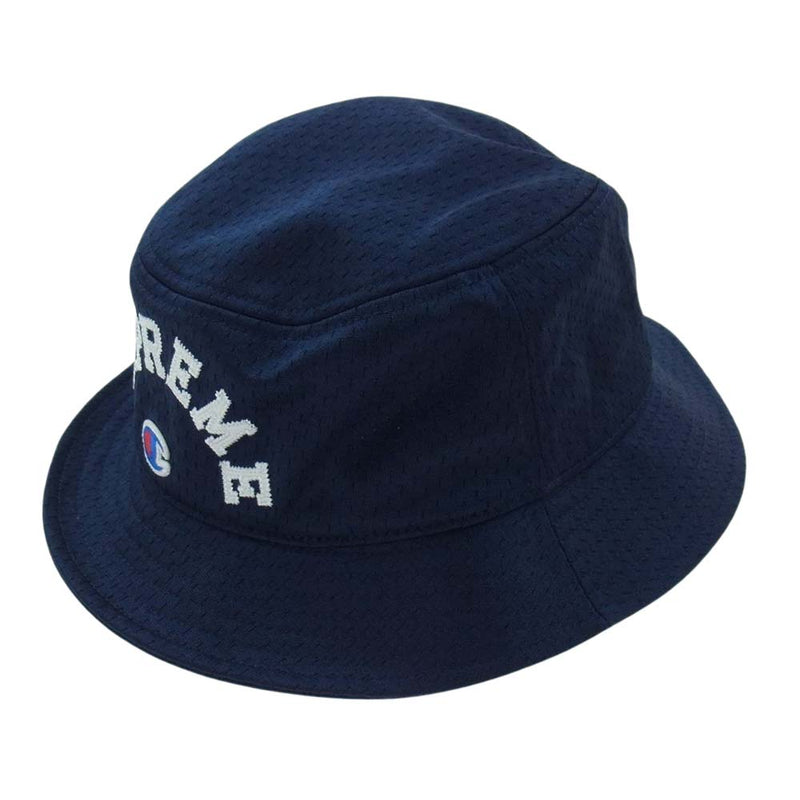 Supreme シュプリーム 24SS × Champion チャンピオン Mesh Crusher Hat メッシュ クラッシャー ハット ネイビー系 S/M【中古】