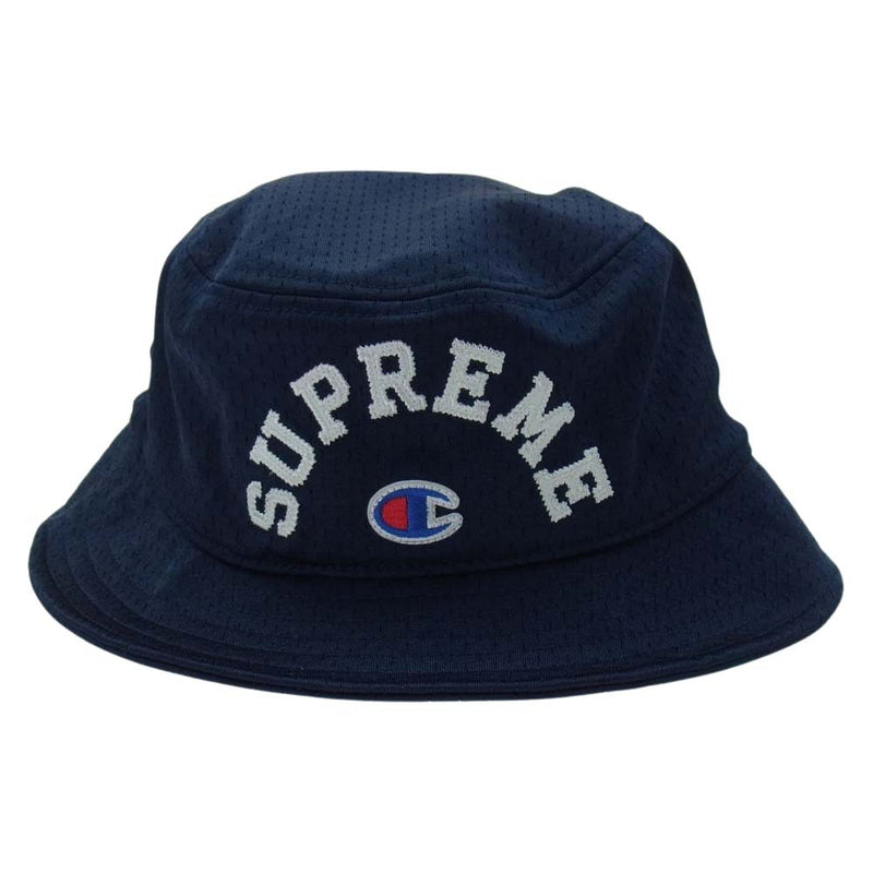 Supreme シュプリーム 24SS × Champion チャンピオン Mesh Crusher Hat メッシュ クラッシャー ハット ネイビー系 S/M【中古】