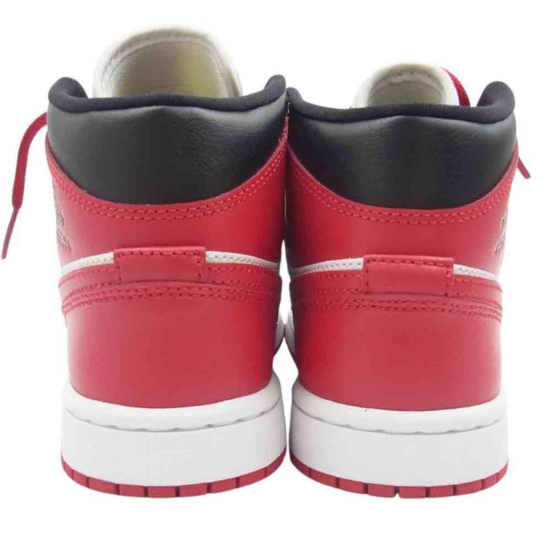 NIKE AIR JORDAN ナイキ ジョーダン BQ6472-079 Womens AJ 1 Mid Bred Toe ウィメンズ エアジョーダン1 ミッド ブレッド トゥ スニーカー ブラック系 レッド系 ホワイト系 23cm【美品】【中古】