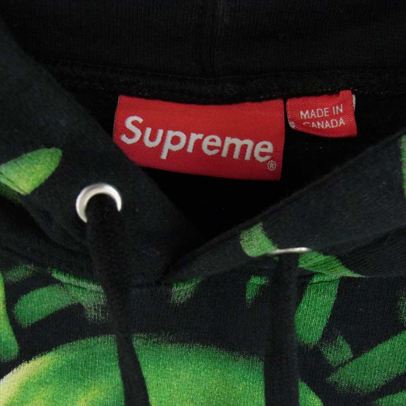 Supreme シュプリーム 18SS Skull Pile Hooded Sweatshirt スカル パイル フーデッド スウェットシャツ プルオーバー パーカー ブラック系 L【中古】