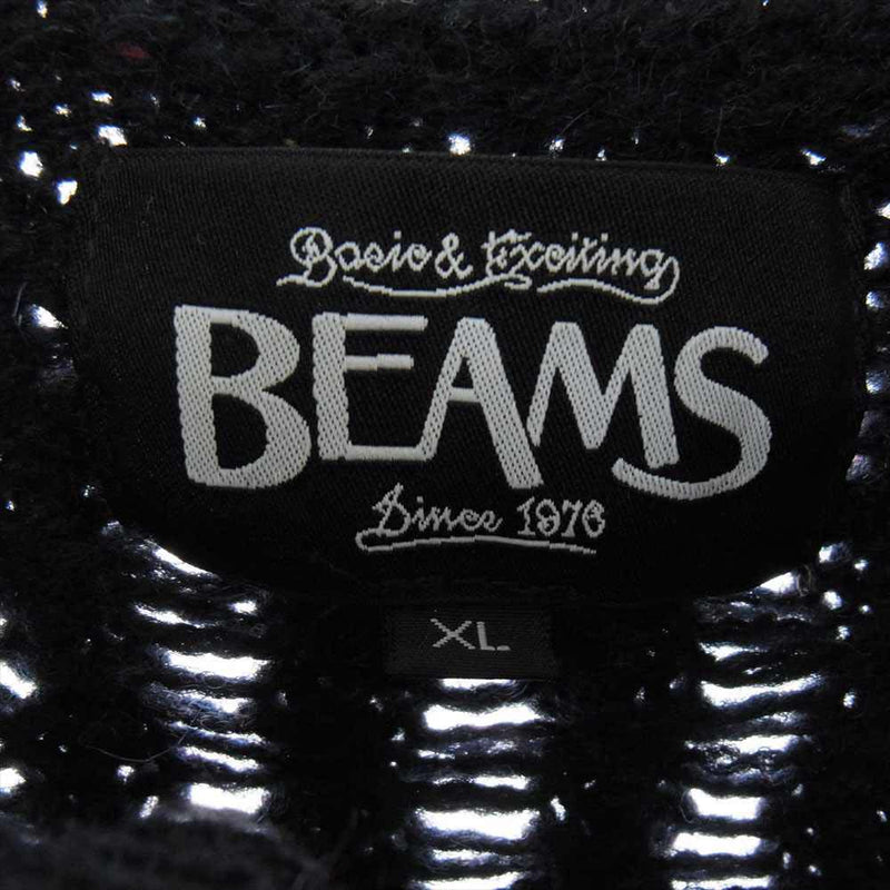 BEAMS ビームス 11-15-0555-156 ウール アクリル ケーブル ニット ネイビー系 XL【中古】