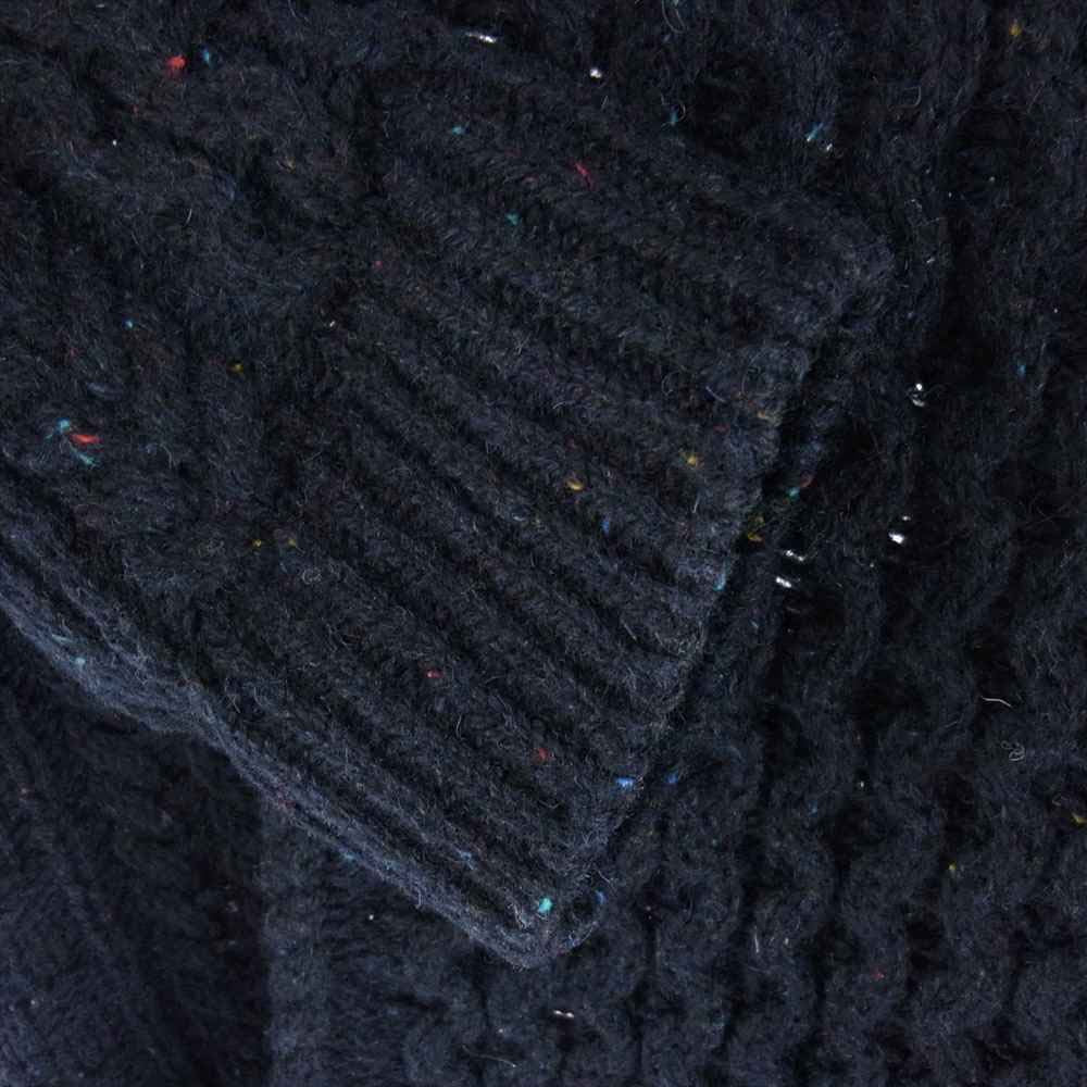 BEAMS ビームス 11-15-0555-156 ウール アクリル ケーブル ニット ネイビー系 XL【中古】