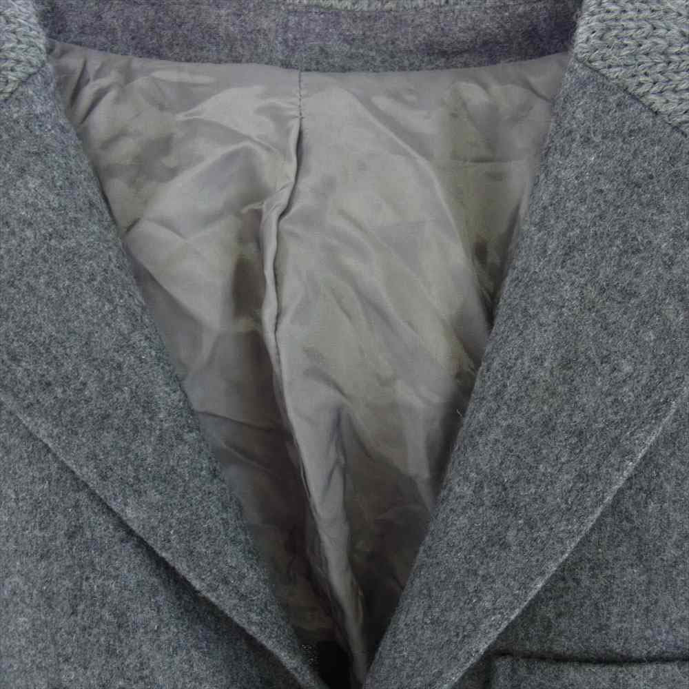 BEAMS ビームス BEAMS PLUS TUBE チューブ 襟 袖 切替 ウール ジャケット グレー系 L【中古】