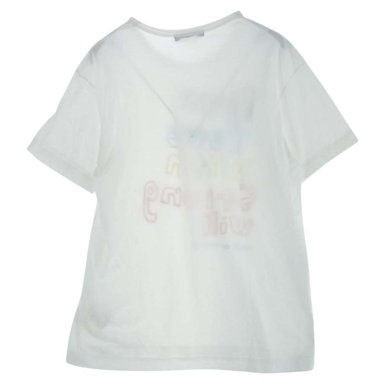 COMME des GARCONS コムデギャルソン PI-T058 AD2015 live free with strong will メッセージ プリント 半袖 Tシャツ ホワイト系 L【中古】