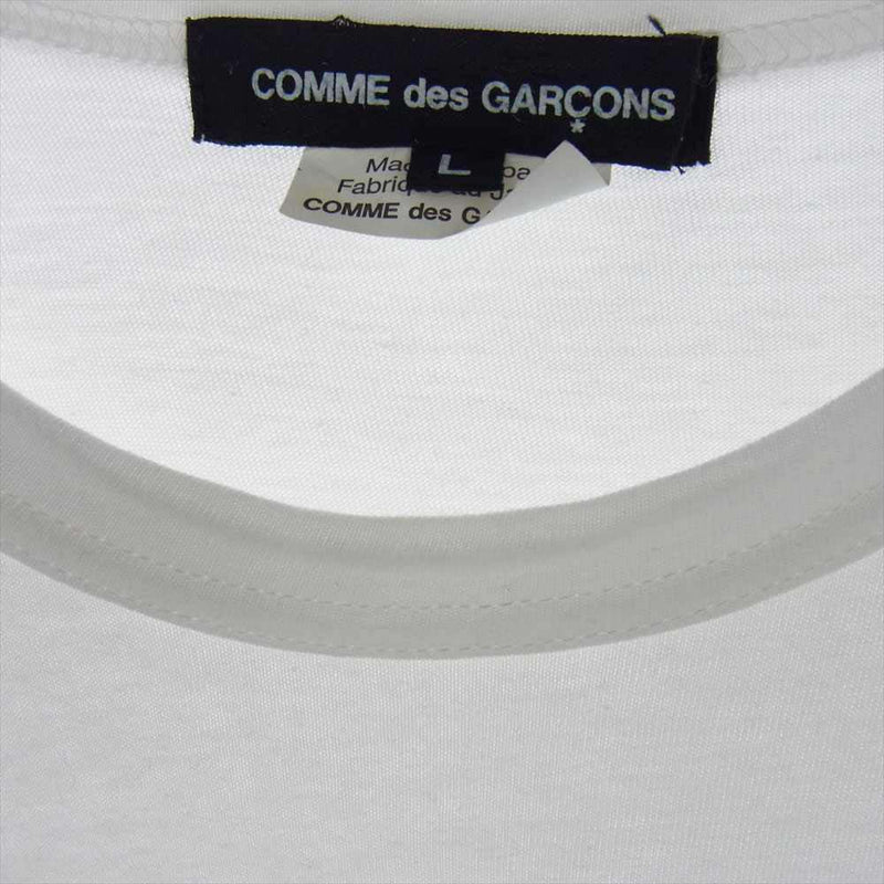 COMME des GARCONS コムデギャルソン PI-T058 AD2015 live free with strong will メッセージ プリント 半袖 Tシャツ ホワイト系 L【中古】