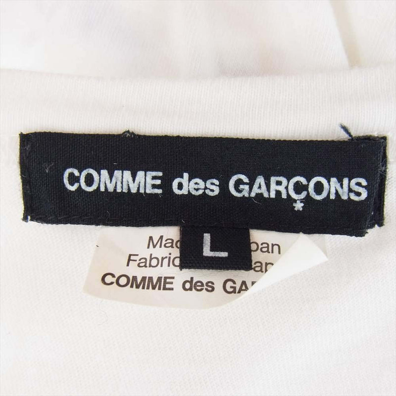 COMME des GARCONS コムデギャルソン PI-T058 AD2015 live free with strong will メッセージ プリント 半袖 Tシャツ ホワイト系 L【中古】