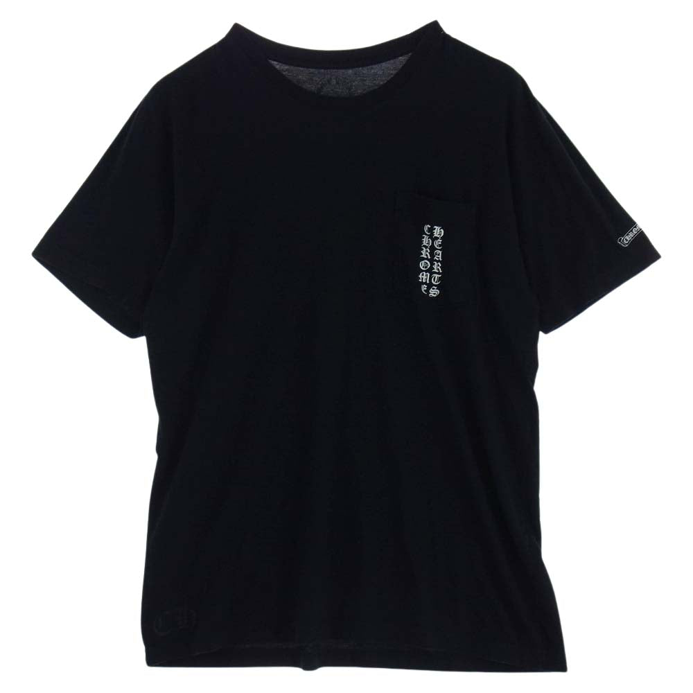 CHROME HEARTS クロムハーツ（原本無） 大阪限定 Osaka Scroll Label Logo Tee スクロールラベルロゴ ポケット 半袖Tシャツ ブラック系 XL【中古】