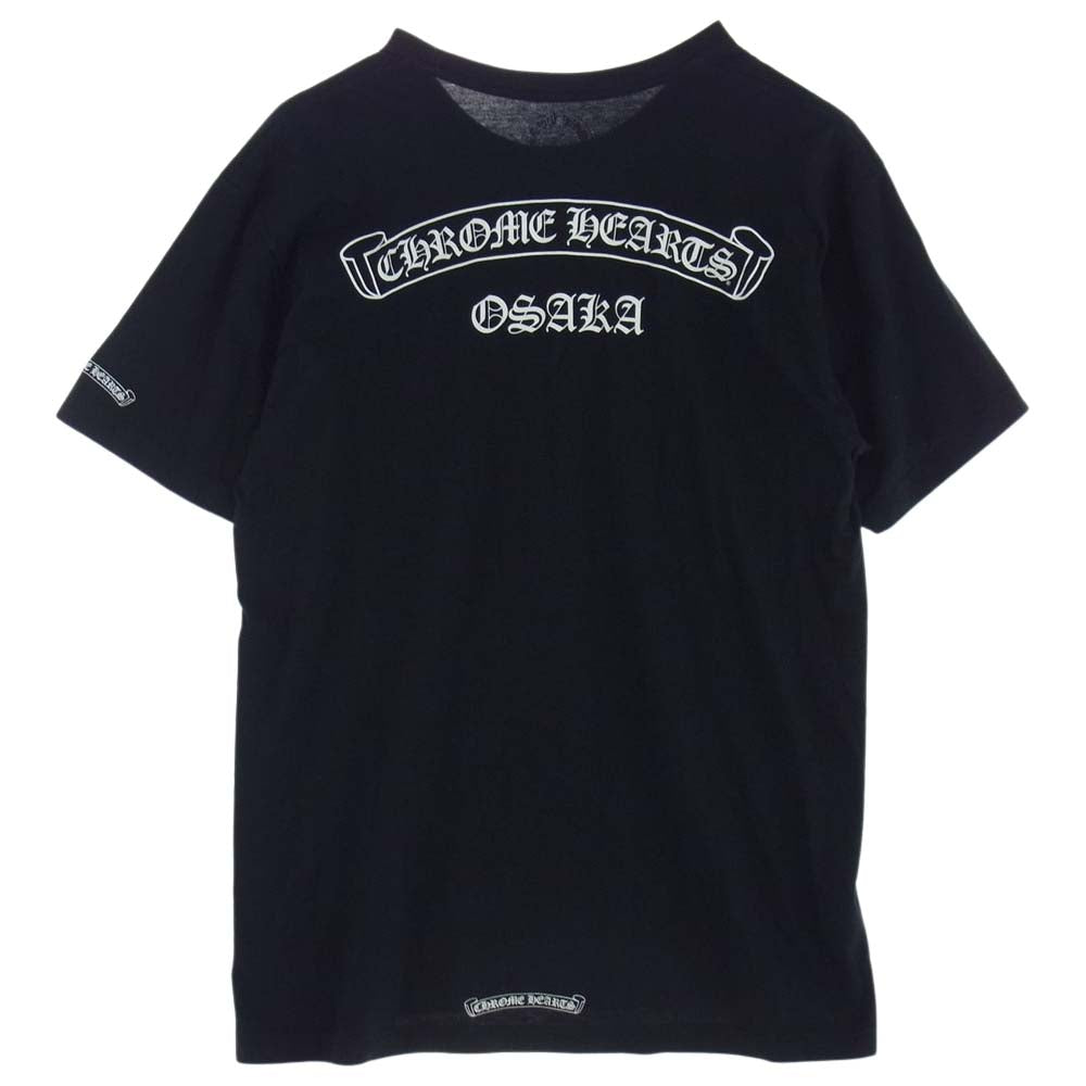 CHROME HEARTS クロムハーツ（原本無） 大阪限定 Osaka Scroll Label Logo Tee スクロールラベルロゴ ポケット 半袖Tシャツ ブラック系 XL【中古】