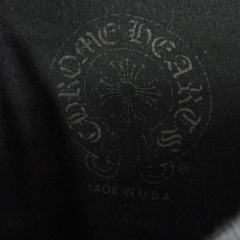 CHROME HEARTS クロムハーツ（原本無） 大阪限定 Osaka Scroll Label Logo Tee スクロールラベルロゴ ポケット 半袖Tシャツ ブラック系 XL【中古】