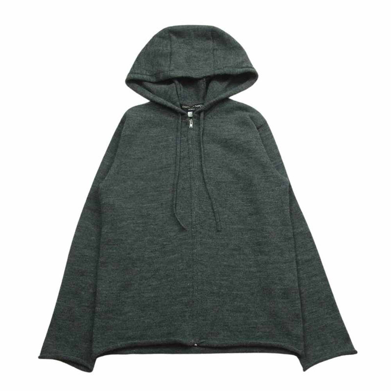 COMME des GARCONS HOMME PLUS コムデギャルソンオムプリュス AD2011 PH-N008  ジップアップ ニット フーディ パーカー 日本製 グレー系 M【中古】