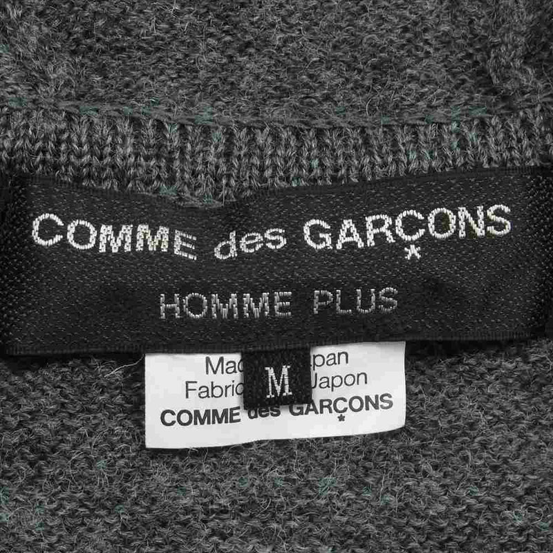 COMME des GARCONS HOMME PLUS コムデギャルソンオムプリュス AD2011 PH-N008  ジップアップ ニット フーディ パーカー 日本製 グレー系 M【中古】