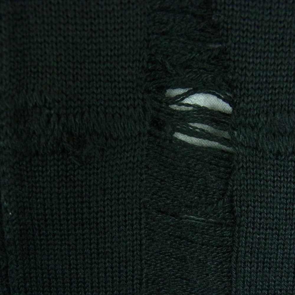 COMME des GARCONS HOMME PLUS コムデギャルソンオムプリュス AD2012 PK-N014  ダメージ加工 フルジップ ジャケット カーディガン ブラック系 M【中古】