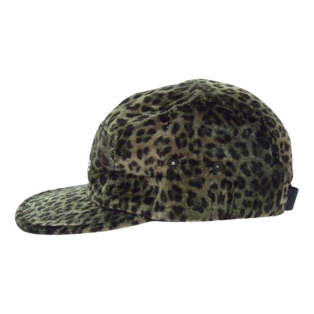 Supreme シュプリーム 24SS Leopard Velvet Camp Cap Olive レオパード ベルベット キャンプ キャップ マルチカラー系【極上美品】【中古】