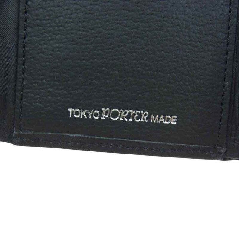 PORTER ポーター 342-06038 WONDER WALLET ワンダー コンパクト ウォレット カモフラ  3つ折り財布 ブラック系【中古】