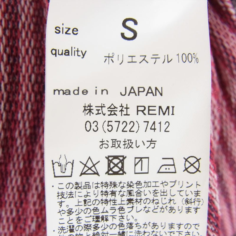 REMI RELIEF レミレリーフ ジャガード ネイティブ ダブル ジップアップ パーカー パープル系 S【中古】