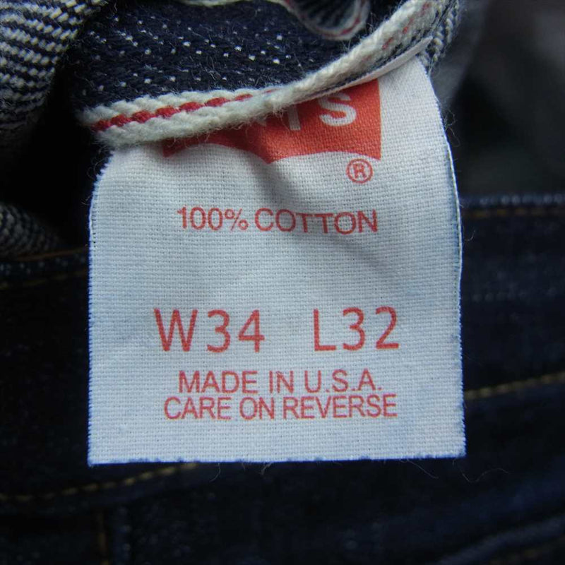 Levi's リーバイス LVC リーバイスヴィンテージクロージング アメリカ製 1933年モデル 501XX シンチバック付 セルビッジ 赤耳 デニム ジーンズ インディゴブルー系 W34L32【中古】