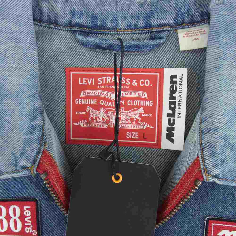 Levi's リーバイス A89900000 MCLAREN RACING COLLECTION マクラーレン レーシング コレクション ヘリテージ デニム トラッカー ジャケット インディゴブルー系 L【新古品】【未使用】【中古】