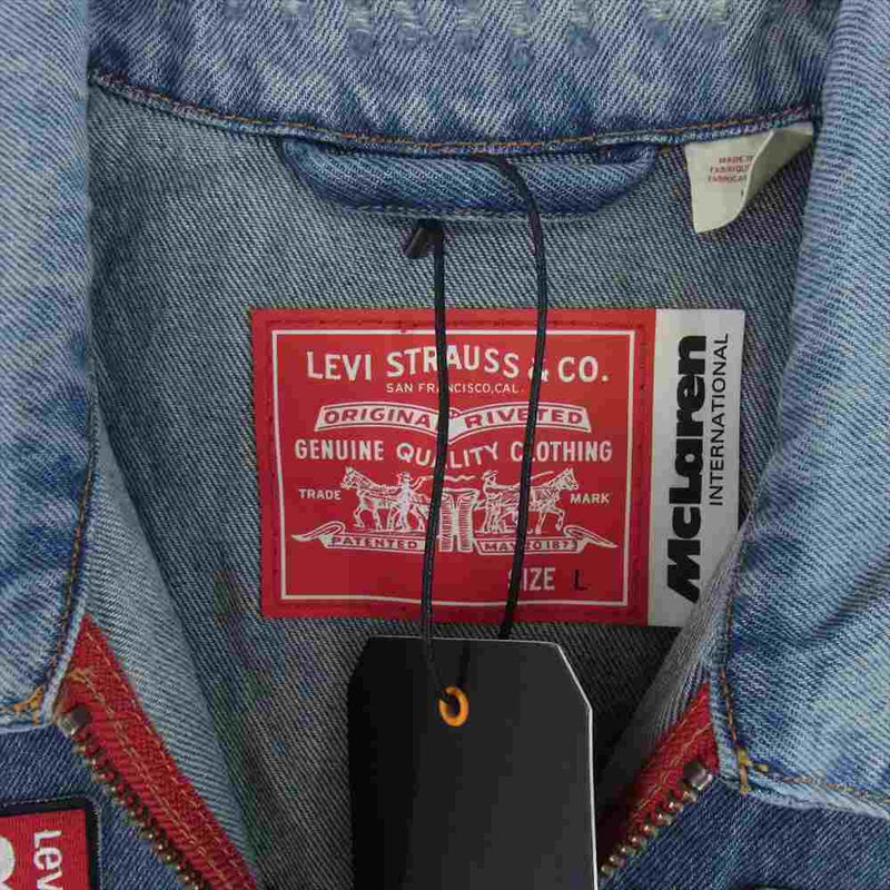 Levi's リーバイス A89900000 MCLAREN RACING COLLECTION マクラーレン レーシング コレクション ヘリテージ デニム トラッカー ジャケット インディゴブルー系 L【新古品】【未使用】【中古】