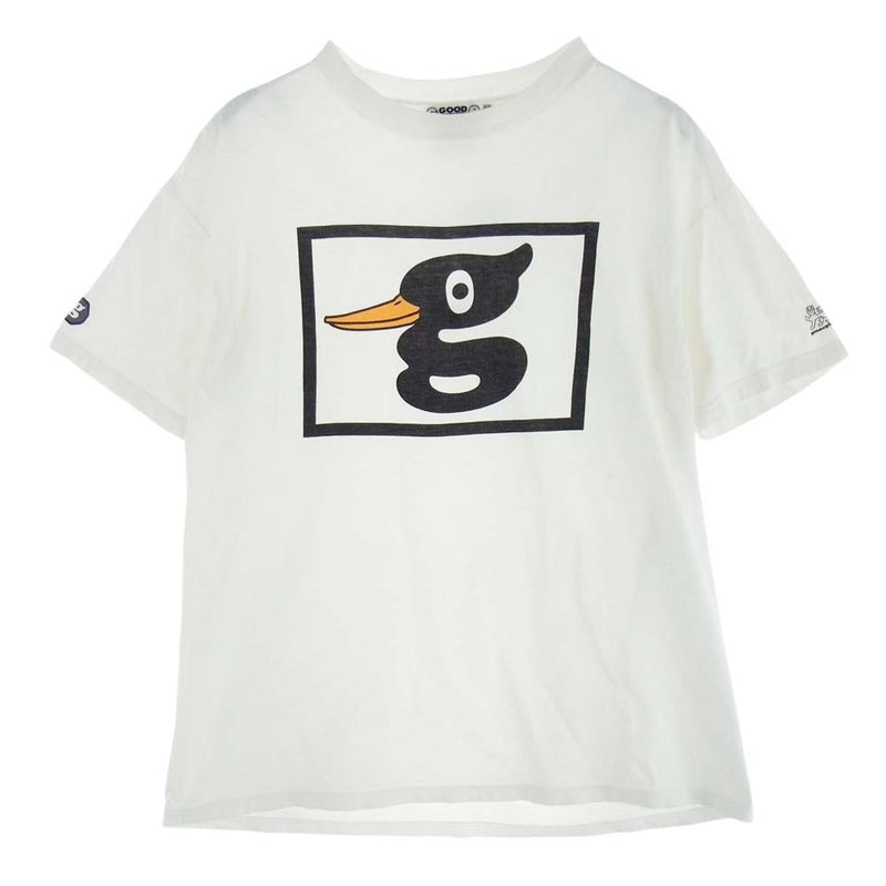 GOODENOUGH グッドイナフ アヒルG TEE ロゴ プリント 半袖 Ｔシャツ  ホワイト系 L【中古】