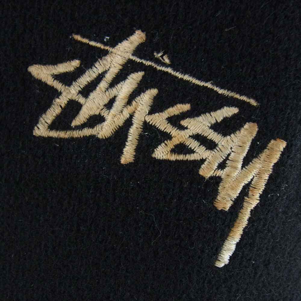 STUSSY ステューシー 80s Rasta Stadium Jacket 80年代初期タグ ヴィンテージ ラスタ ストックロゴ スタジアムジャケット スタジャン ブラック系 L【中古】