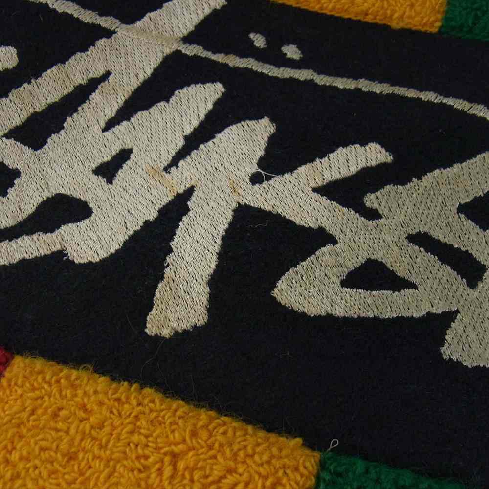 STUSSY ステューシー 80s Rasta Stadium Jacket 80年代初期タグ ヴィンテージ ラスタ ストックロゴ スタジアムジャケット スタジャン ブラック系 L【中古】