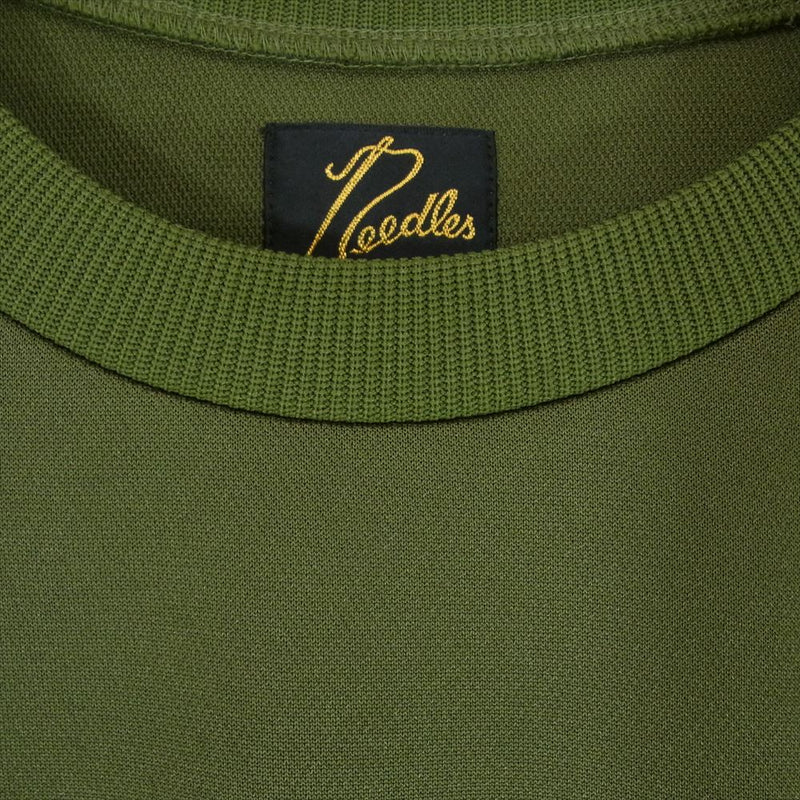 Needles ニードルス OT227  Track Crew Neck Shirt Poly Smooth クルーネック トラック シャツ グリーン系 M【中古】