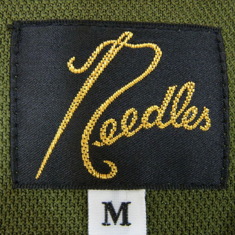 Needles ニードルス OT227  Track Crew Neck Shirt Poly Smooth クルーネック トラック シャツ グリーン系 M【中古】