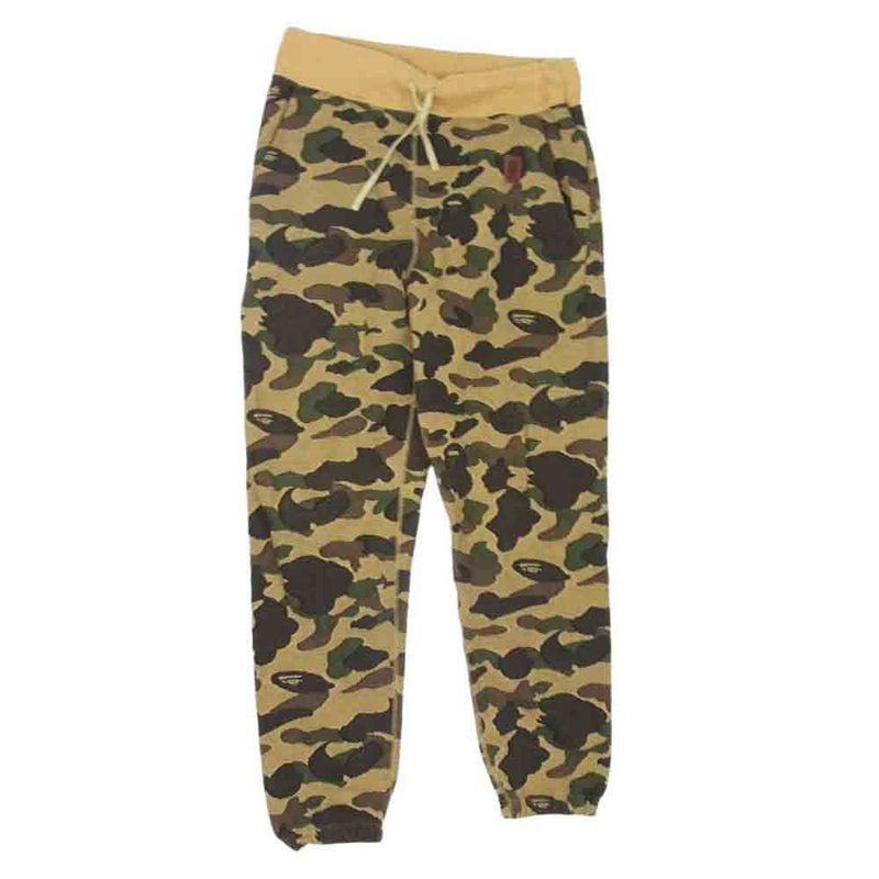 A BATHING APE アベイシングエイプ 001PTA801011X カモフラ スウェット パンツ カーキ系 M【中古】