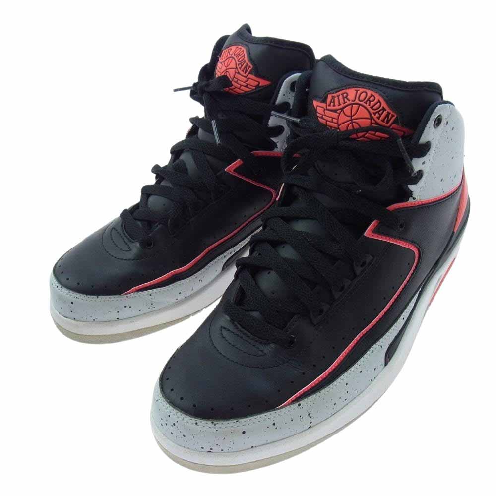 NIKE ナイキ 385475-023 Air Jordan 2 Retro Infrared Cement エアジョーダン 2 レトロ インフラレッド セメント スニーカー ブラック系 27cm【中古】