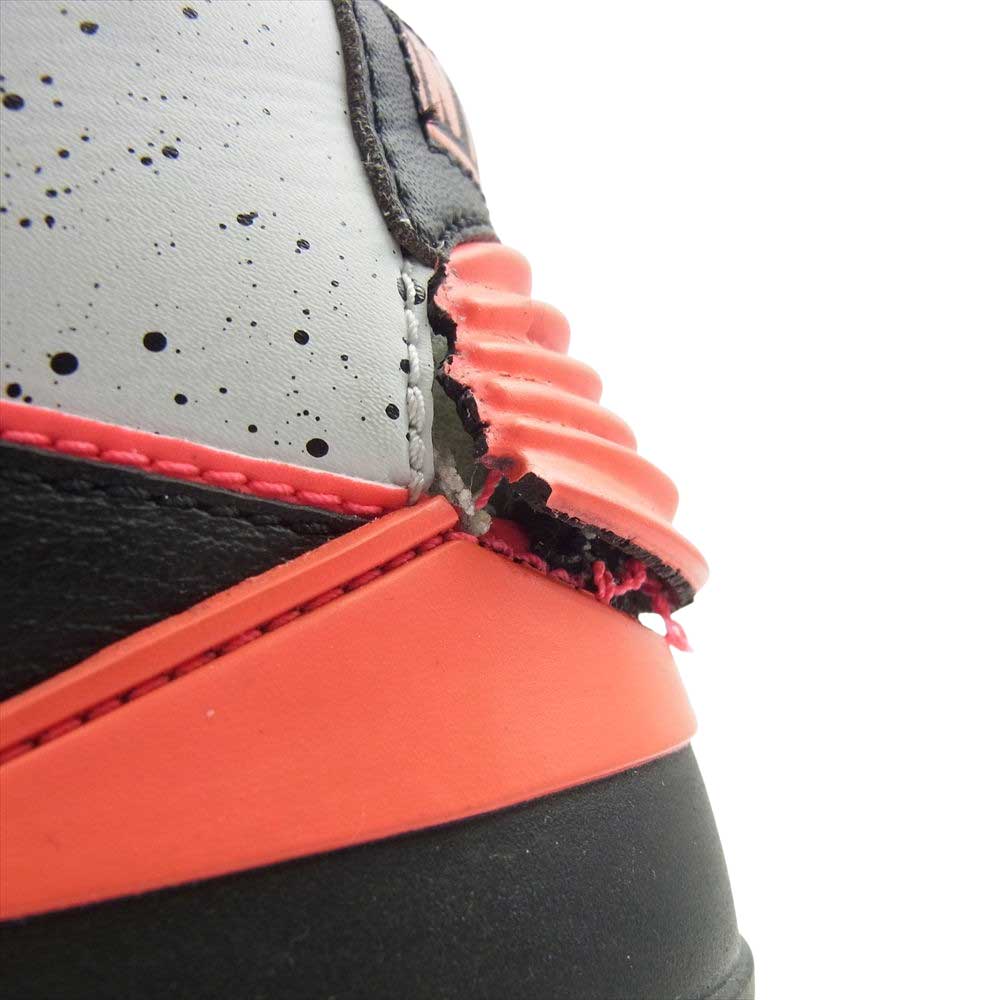 NIKE ナイキ 385475-023 Air Jordan 2 Retro Infrared Cement エアジョーダン 2 レトロ インフラレッド セメント スニーカー ブラック系 27cm【中古】