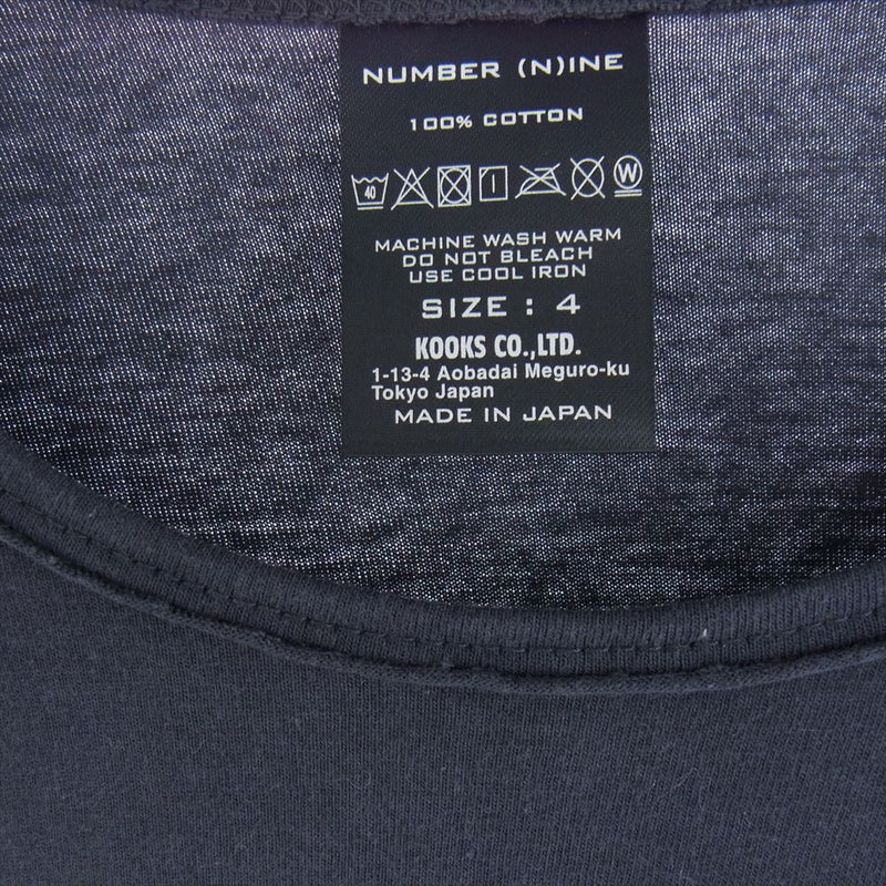 NUMBER(N)INE ナンバーナイン カットオフ 半袖 カットソー Tシャツ グレー系 4【中古】