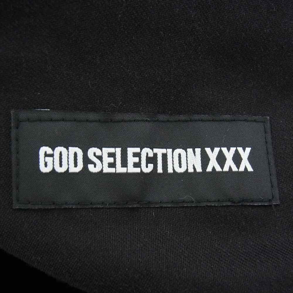 GOD SELECTION XXX ゴッドセレクション サイドライン ロゴ トラック パンツ ジャージ ブラック系 L【中古】