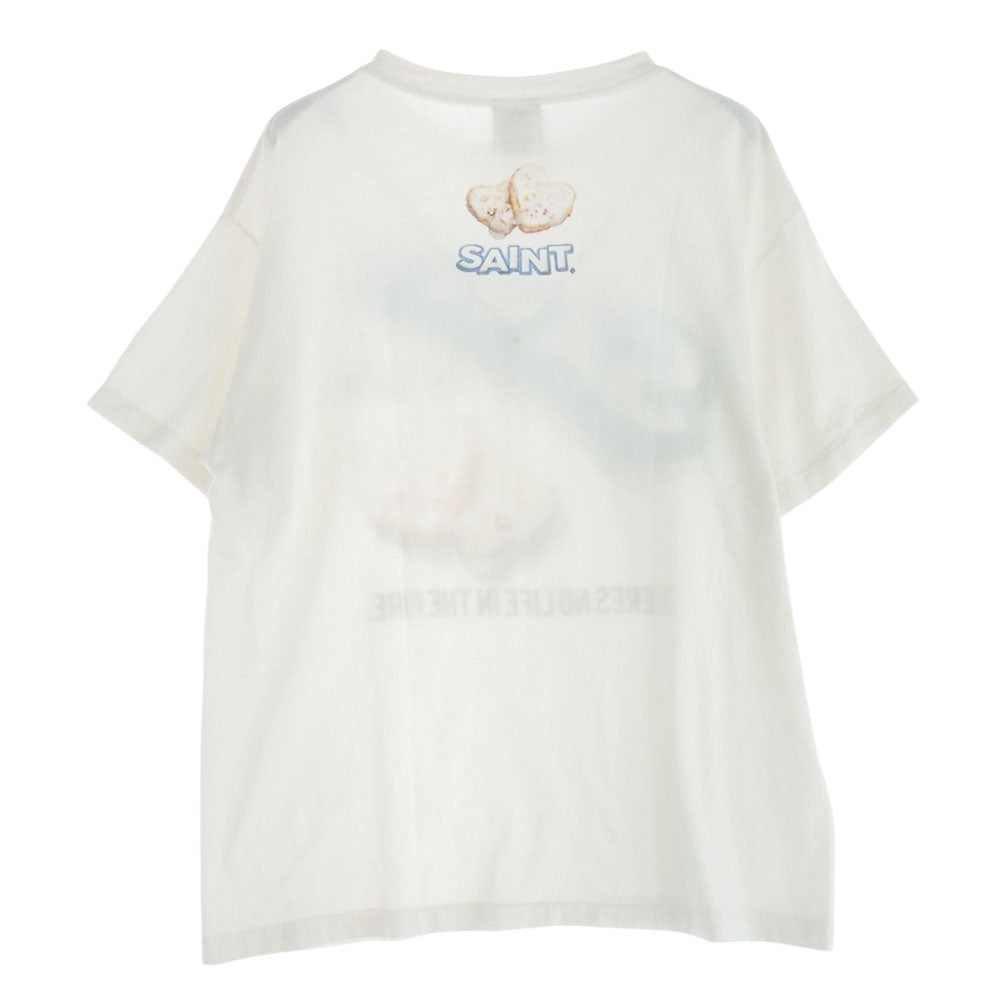 SAINT MICHAEL セントマイケル 22AW SM-A22-0000-057 OREO SA SS TEE オレオ プリント 半袖 Tシャツ ホワイト系 L【中古】