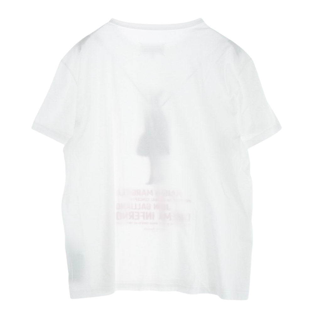 MAISON MARGIELA メゾンマルジェラ 24ss S50GC0702 1ライン 10ライン JOHN GALLIANO CINEMAS INFERNO ジョンガリアーノ シネマ 四つタグ 記念 半袖 Tシャツ ホワイト系 XL【美品】【中古】