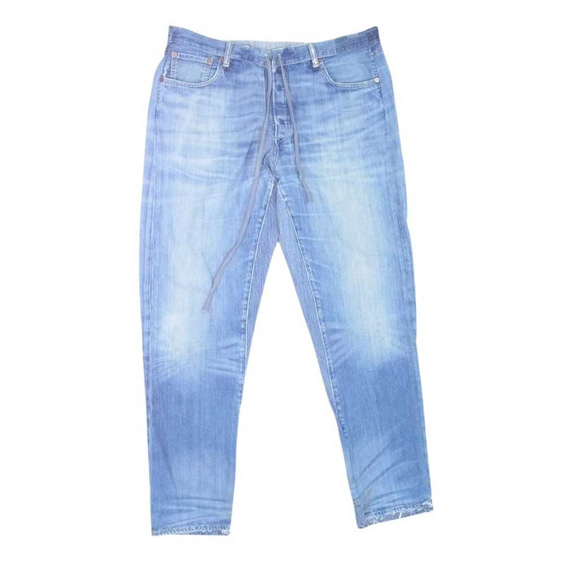 グレッグローレン VINTAGE DENIM ドローコード ダメージ加工 ヴィンテージ デニム パンツ インディゴブルー系 34【中古】