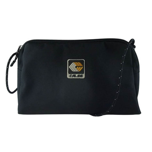 CALEE キャリー Cordura fabric tm logo pouch コーデュラ ファブリック ロゴ ポーチ ショルダー バッグ ブラック系【中古】